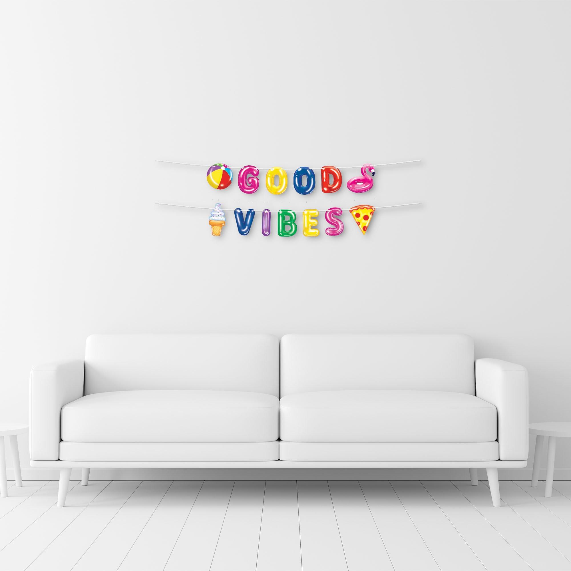 Pool Party Good Vibes Cardstock Banner Set, 2pc, 5ft