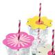 Throwback Summer Cardstock Drink Toppers & Paper Straws, 12 Sets