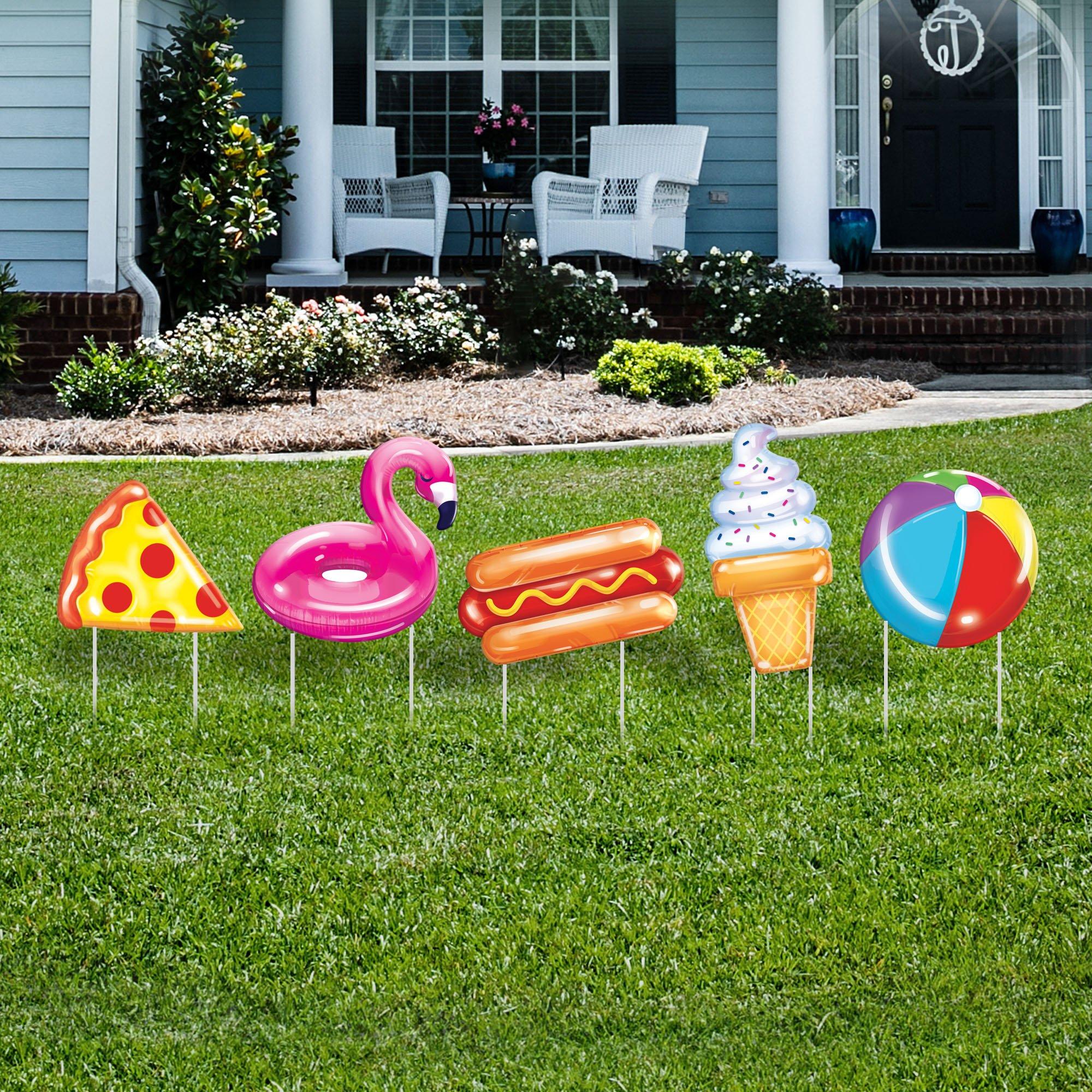 Pool Party Table or Yard Sign Kit, 5pc