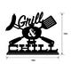 BBQ Grill & Chill MDF Standing Sign, 18in x 13.9in