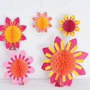 Throwback Summer Honeycomb Decorations, 5ct