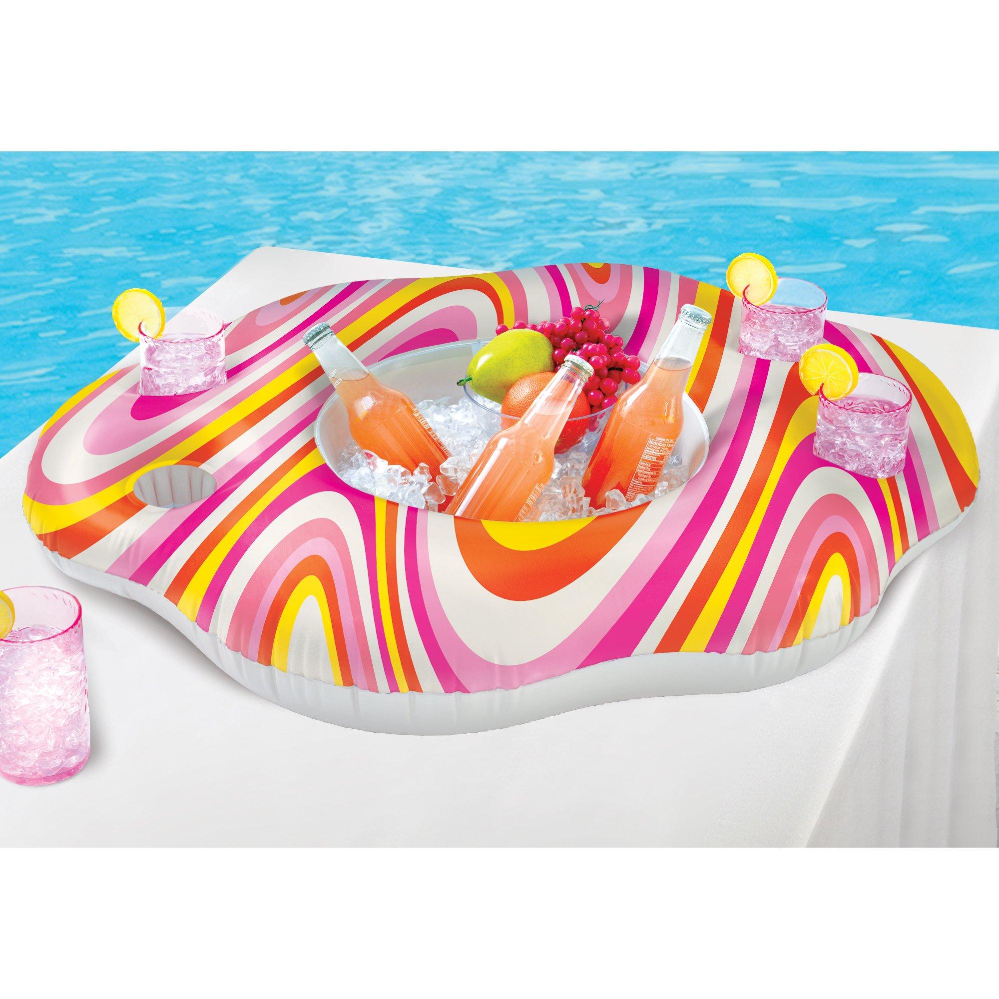 Inflatable Retro Swirl Beverage Cooler, 33in x 24.8in
