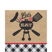 Let's Eat BBQ Paper Lunch Napkins, 6.5in, 40ct