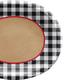 Black Gingham Oval Paper Dinner Plates, 12in x 10in, 20ct