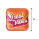 Great Vibes Square Paper Dessert Plates, 7in, 20ct - Throwback Summer