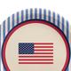 Americana Stripe Paper Dessert Plates, 7in, 8ct