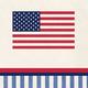 Americana Stripe Paper Beverage Napkins, 5in, 16ct