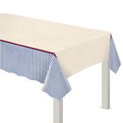 Americana Stripe Plastic Table Cover, 54in x 96in