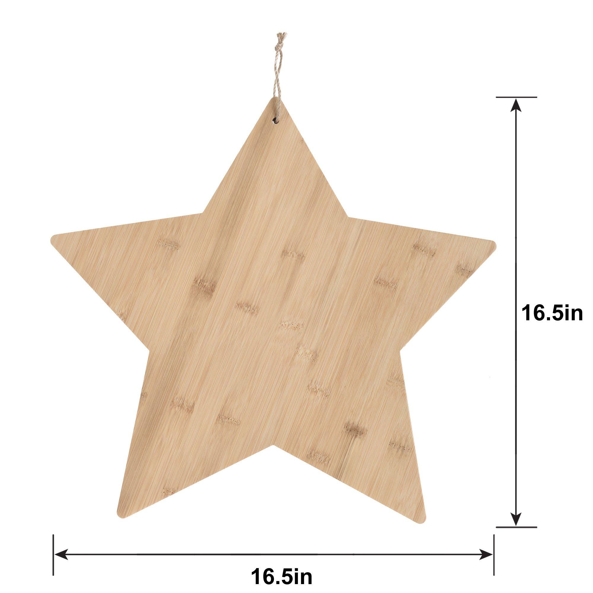 Patriotic Star Bamboo Platter, 16.5in