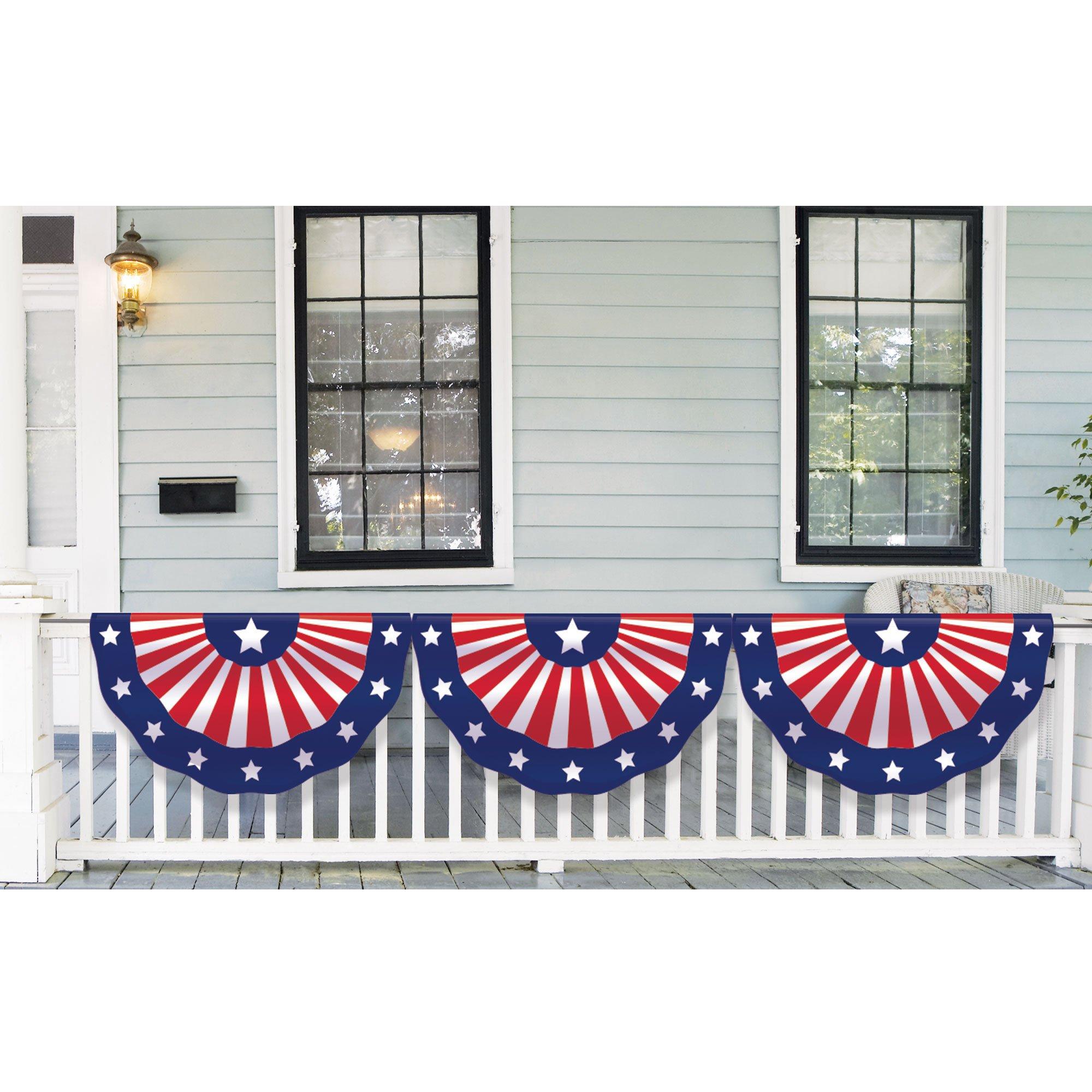 Patriotic Fabric Bunting, 11ft x 1.6ft