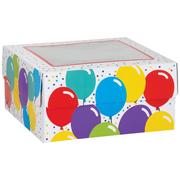 Balloon Birthday Square Window Cake Box, 12in
