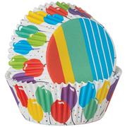 Balloon Birthday Baking Cups, 2in, 48ct