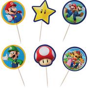 Super Mario Cupcake Picks, 3.5in, 24ct