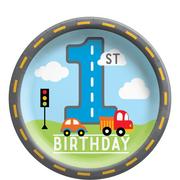 On the Road 1st Birthday Paper Lunch Plates, 8.5in, 8ct
