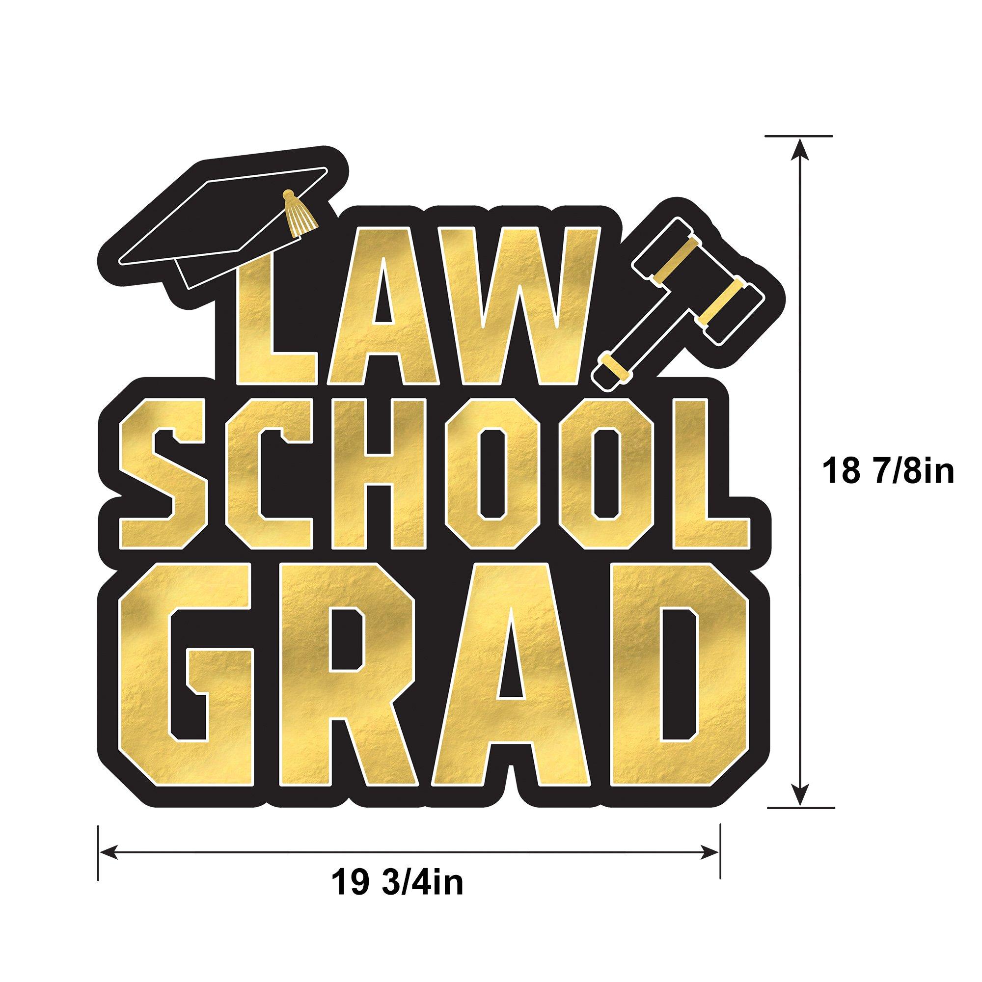 Metallic Law School Grad Cardstock Cutout, 19.75in x 18.98in