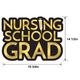 Metallic Nursing School Grad Cardstock Cutout, 19.75in x 16.5in