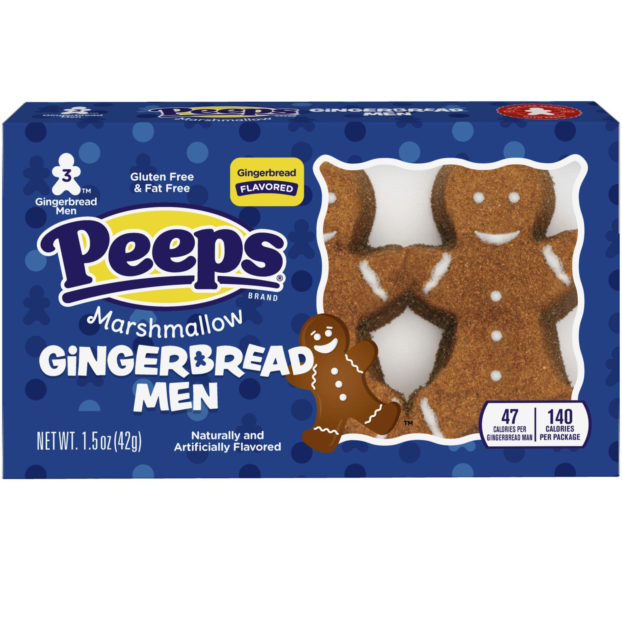 Peeps Marshmallow Gingerbread Men, 3pc, 1.5oz