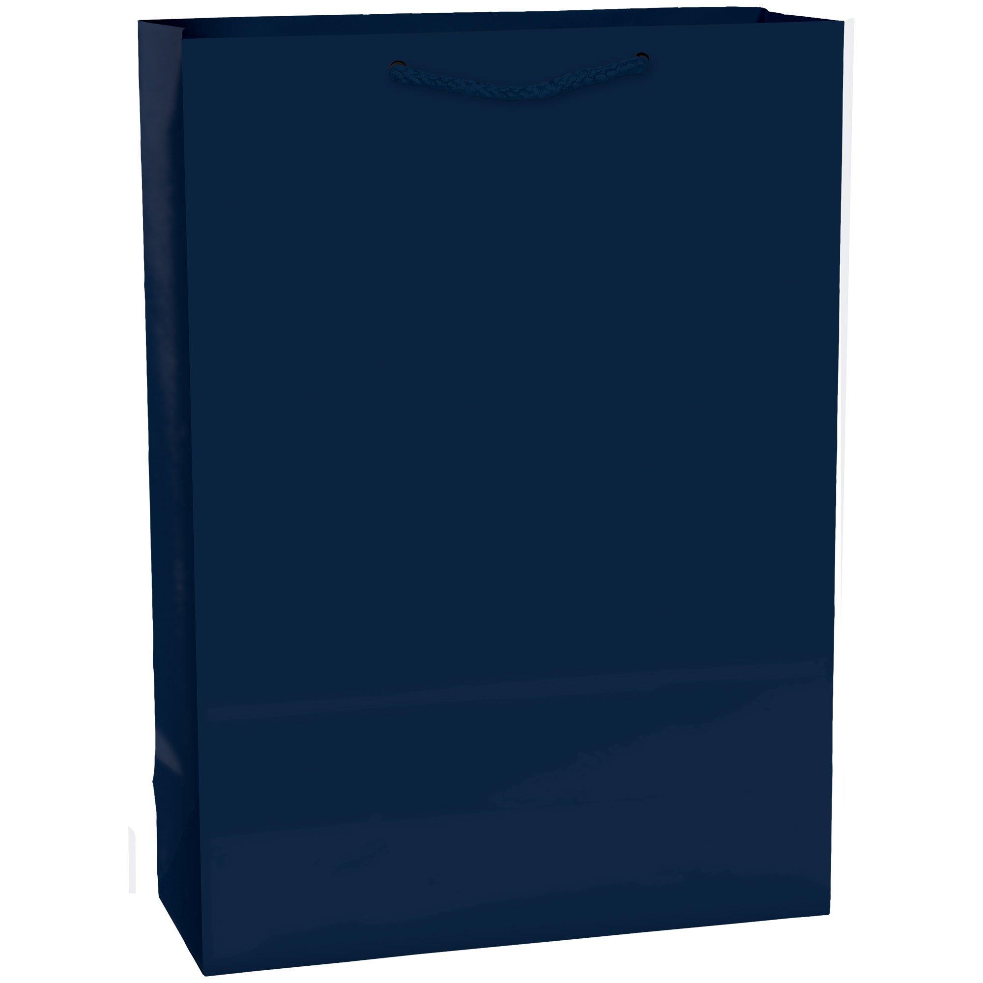 Extra Large Navy Blue Gift Bag, 12.5in x 17in