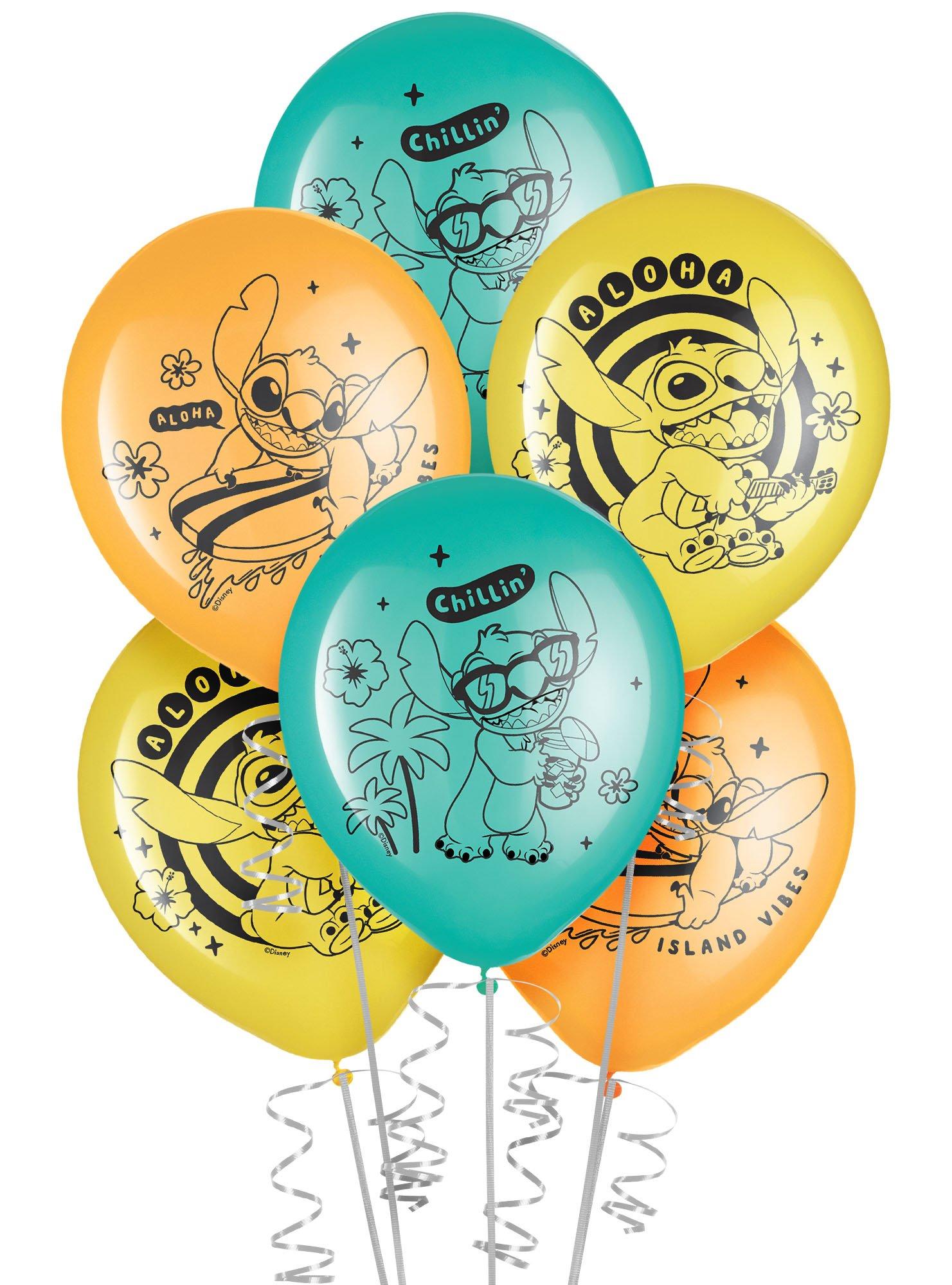 6ct, 12in, Stitch Aloha Latex Balloons - Disney Lilo & Stitch