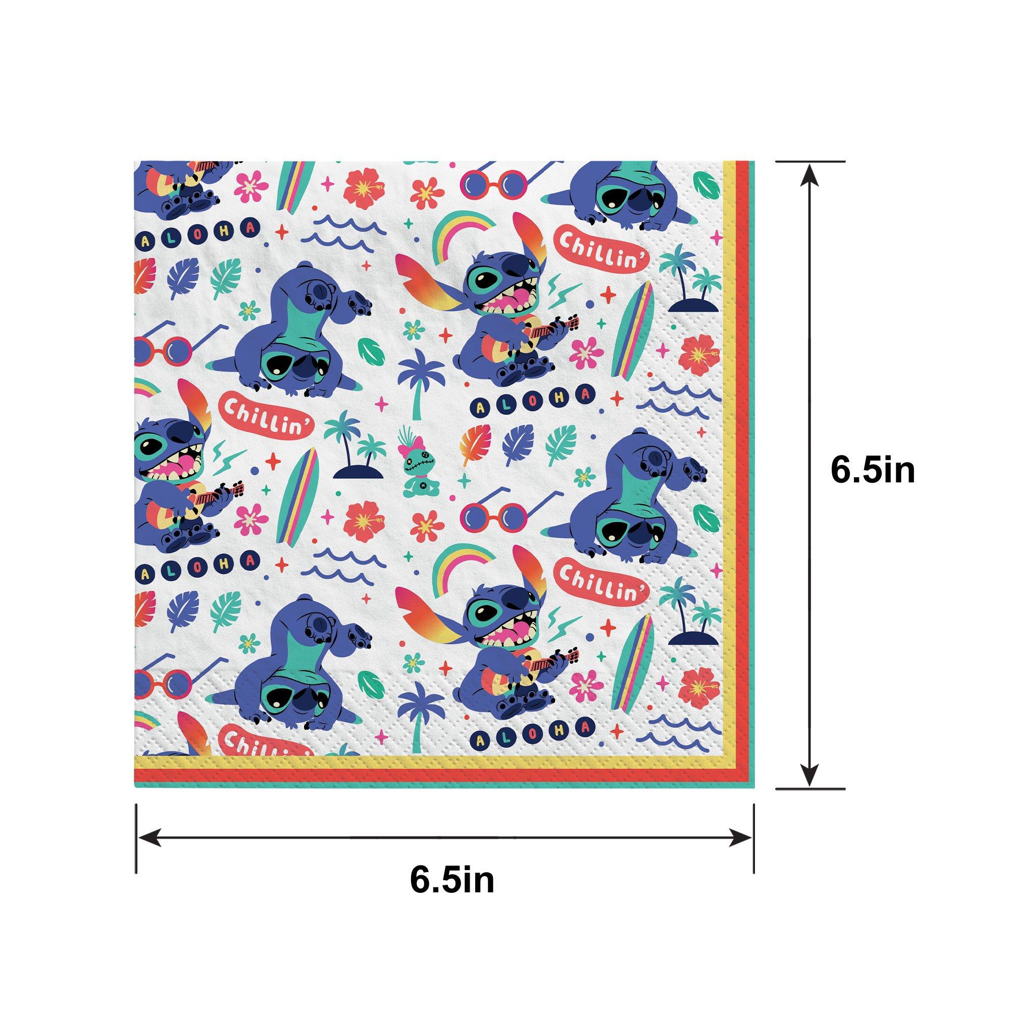 Stitch Aloha Lunch Napkins, 6.5in, 16ct - Disney Lilo & Stitch