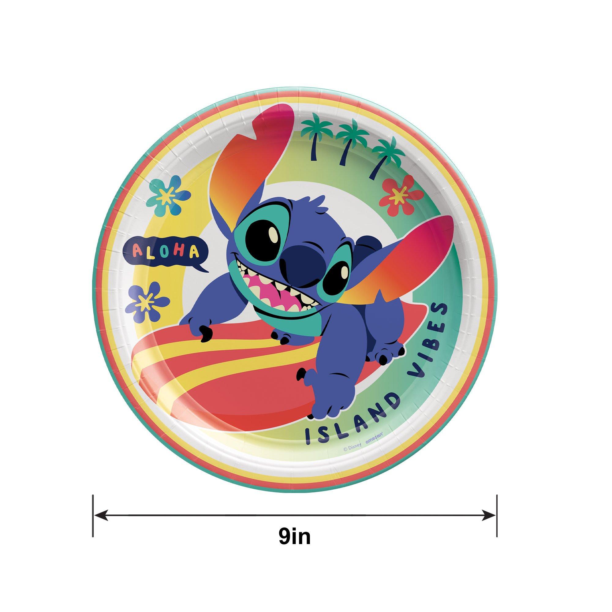 Stitch Aloha Lunch Plates, 9in, 8ct - Disney Lilo & Stitch