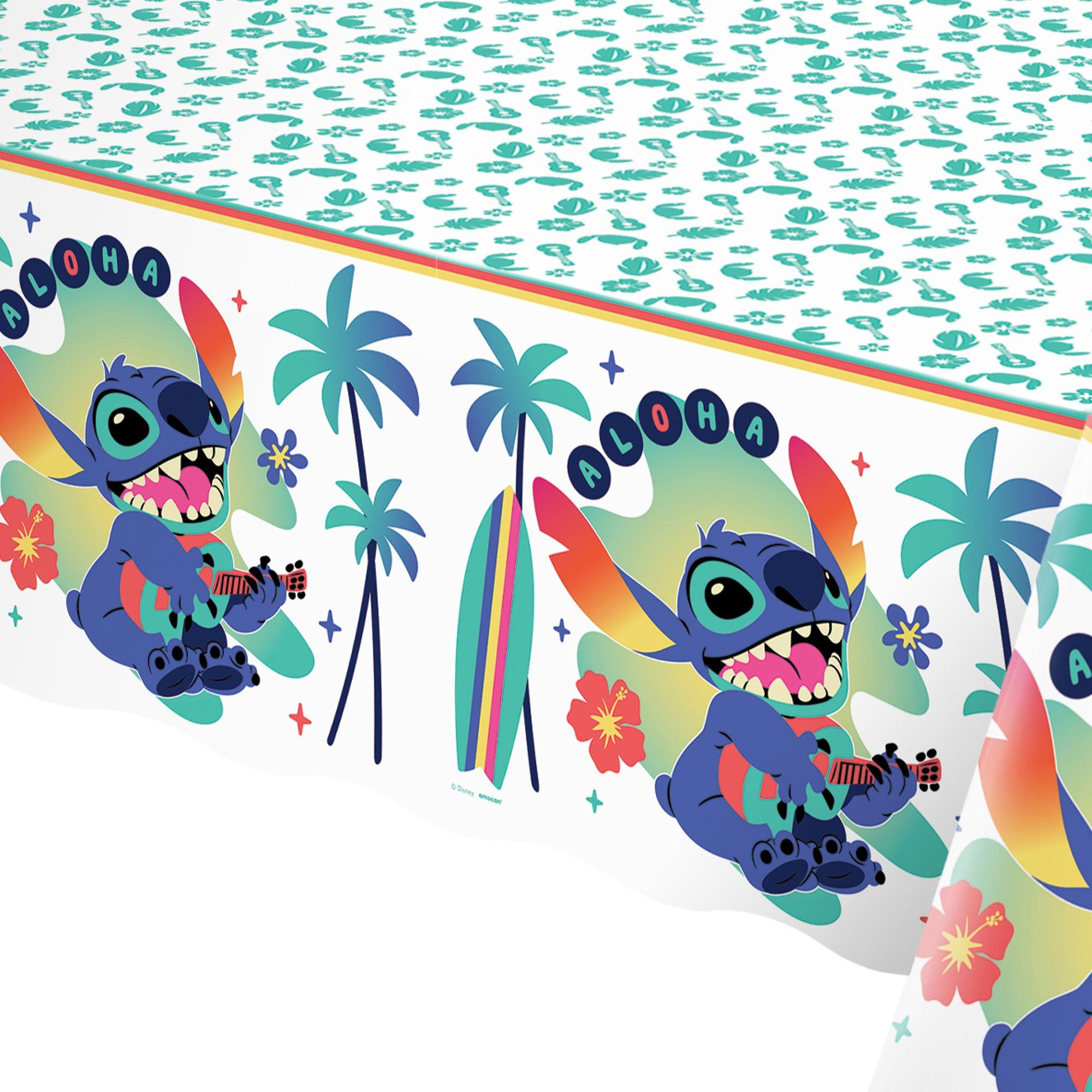 Stitch Aloha Plastic Table Cover, 54in x 96in - Disney Lilo & Stitch