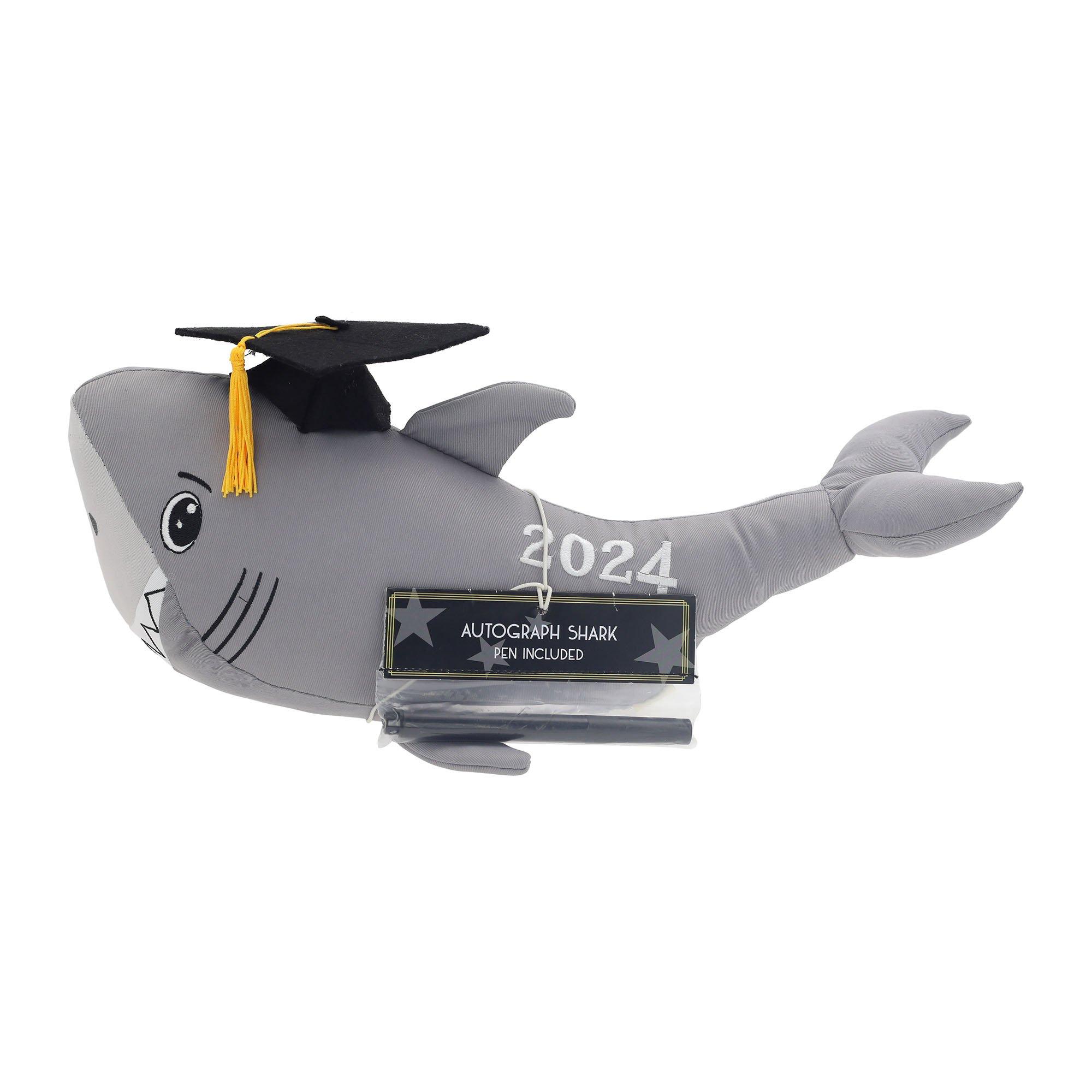 Graduation Autograph Shark Plush, 15.5in, with Pen