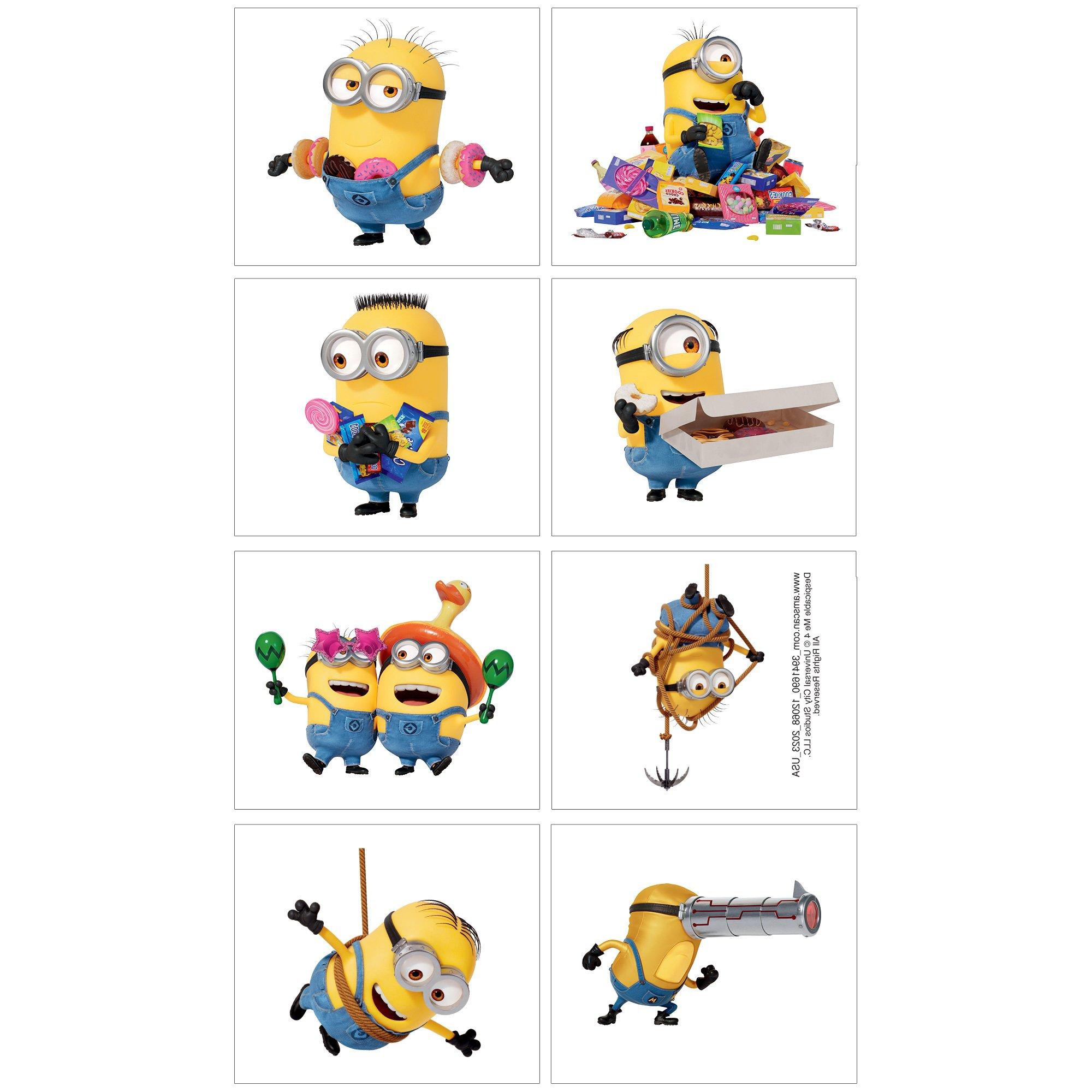 Minions Temporary Tattoos, 1 Sheet, 8 Tattoos - Despicable Me 4