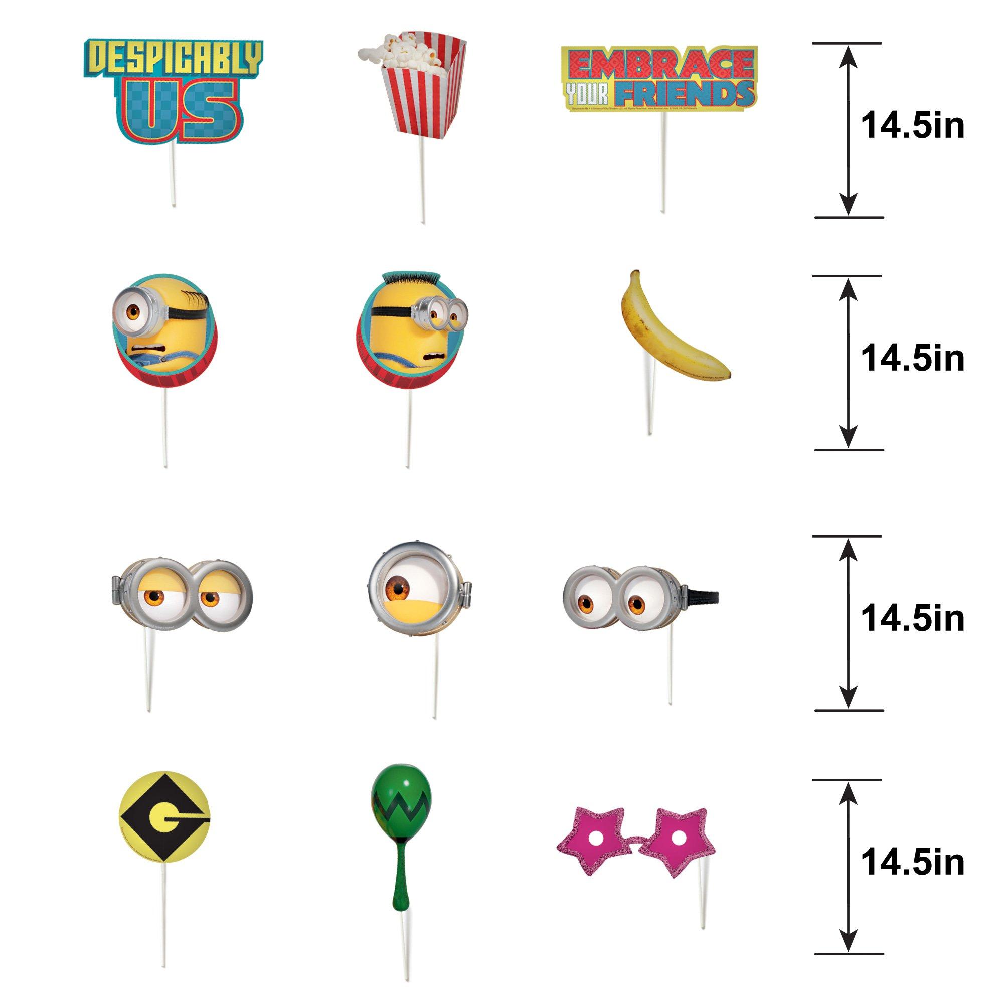 Minions Plastic & Cardstock Photo Booth Kit, 4.9ft x 5.4ft - Despicable Me 4