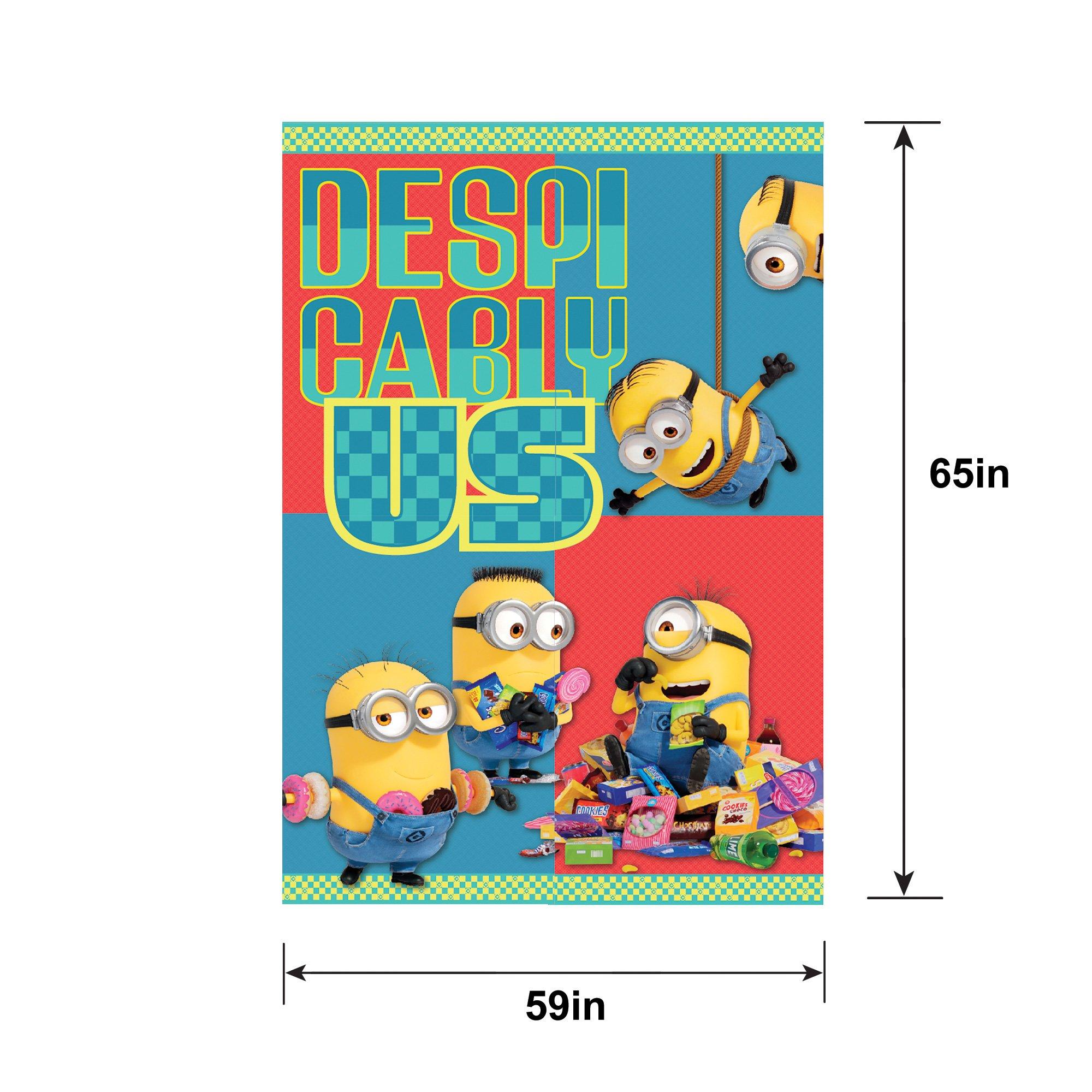 Minions Plastic & Cardstock Photo Booth Kit, 4.9ft x 5.4ft - Despicable Me 4