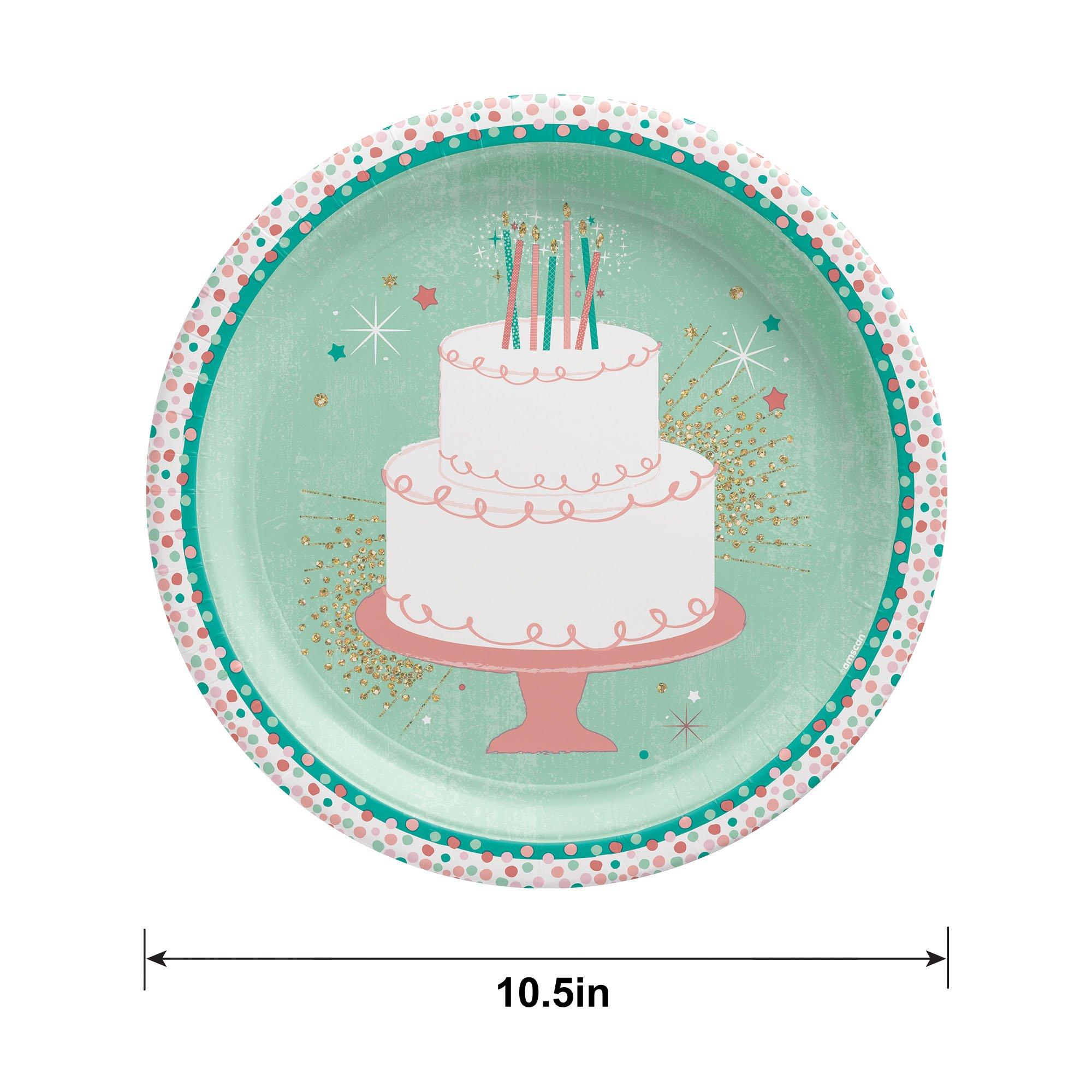 Happy Cake Day Paper Dinner Plates, 10.5in, 8ct