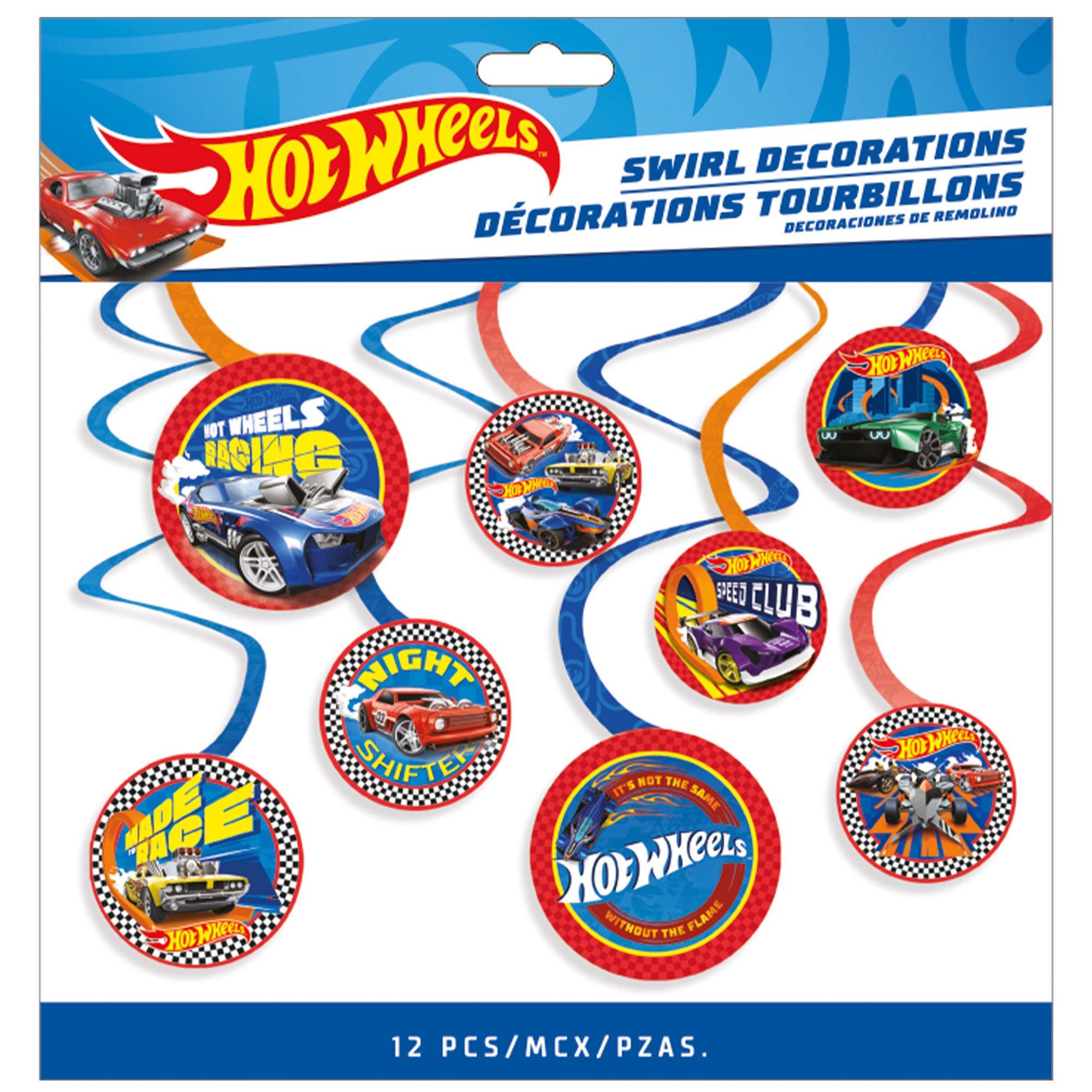 Hot Wheels Swirl Decorations, 12ct