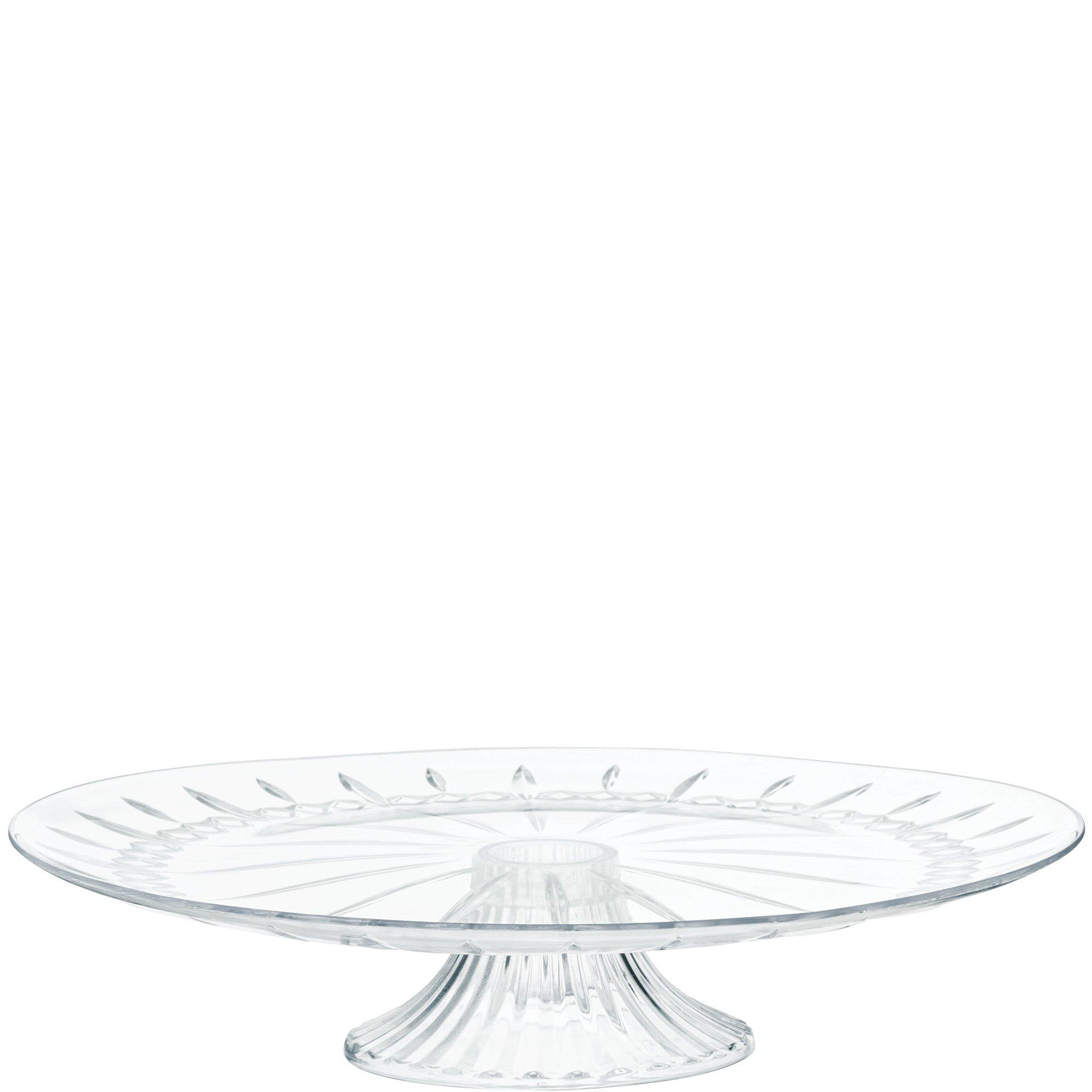 Crystal Clear Plastic Cake Stand, 13in