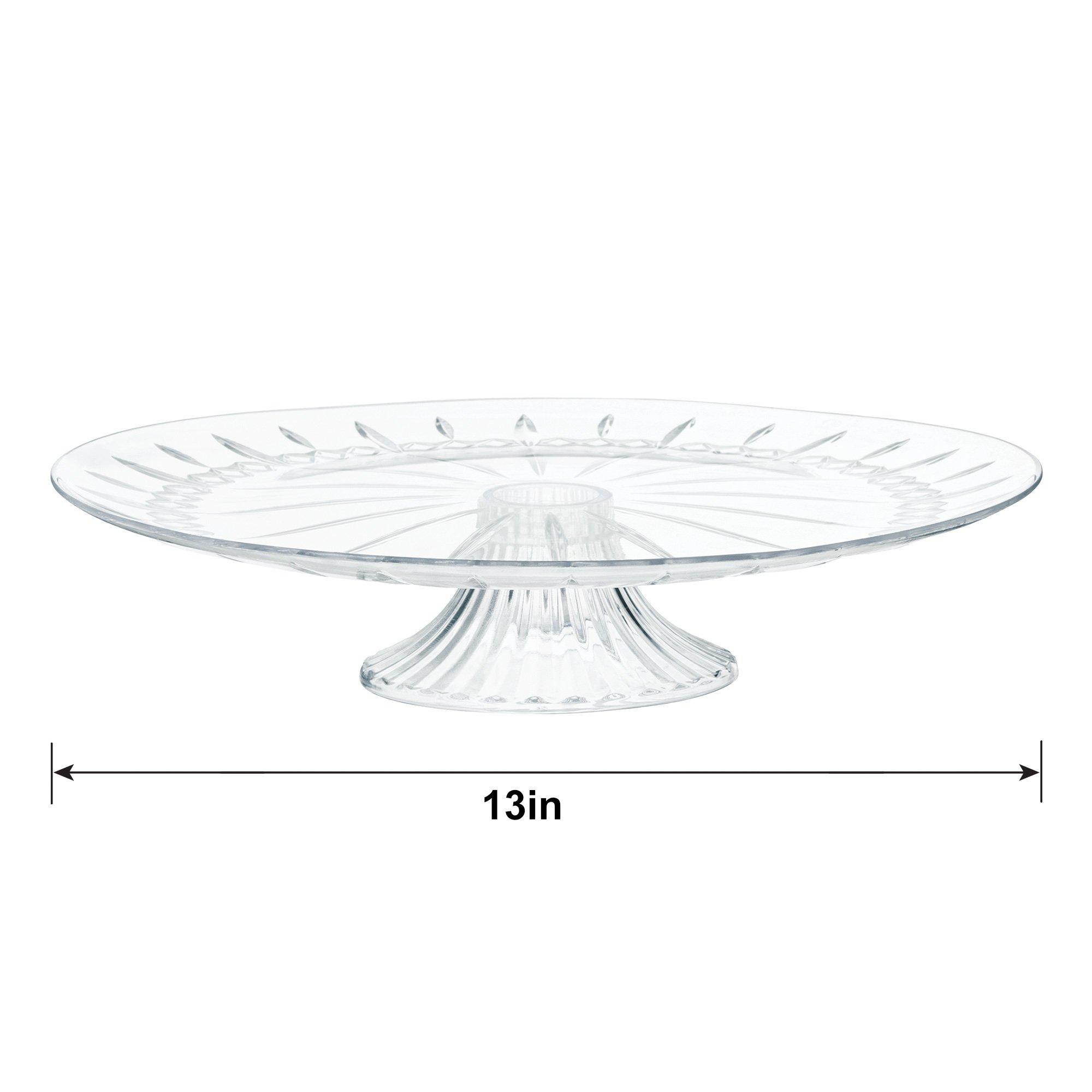 Crystal Clear Plastic Cake Stand, 13in