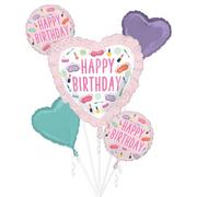 Spa Party Birthday Foil Balloon Bouquet, 5pc