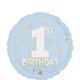 Blue 1st Birthday Foil Balloon, 18in - Little Mister One-derful 