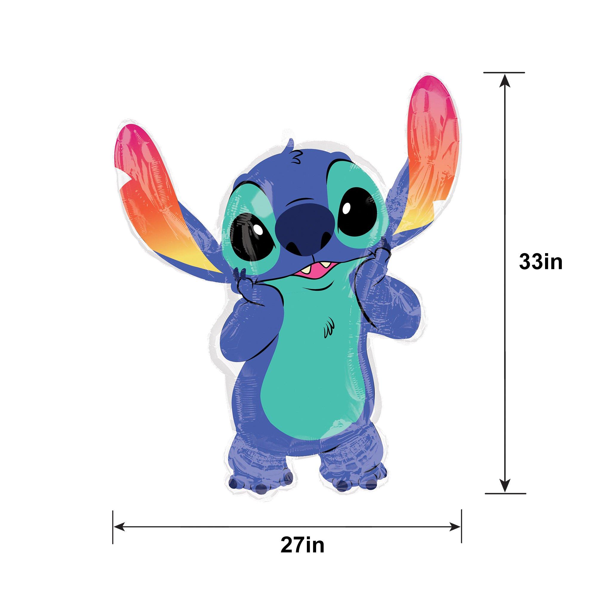 Stitch-Shaped Foil Balloon, 33in - Disney Lilo & Stitch