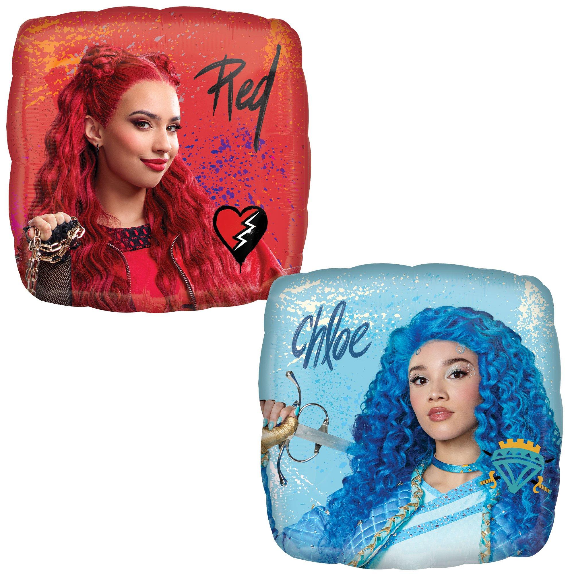 Red & Chloe Double-Sided Square Foil Balloon, 17in - Descendants 4: The Rise of Red