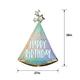 Pastel Dream Happy Birthday Party Hat-Shaped Foil Balloon, 27in x 36in