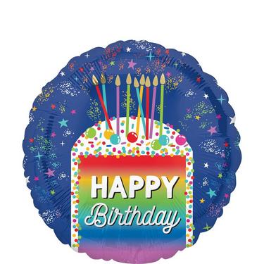 Happy Birthday Rainbow Balloon (18in) Happy Birthday Rainbow Balloon (18in)