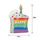Rainbow Slice Happy Birthday Foil Balloon, 21in x 28in
