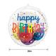 Rainbow Happy Birthday Stuffed Plastic Balloon, 20in