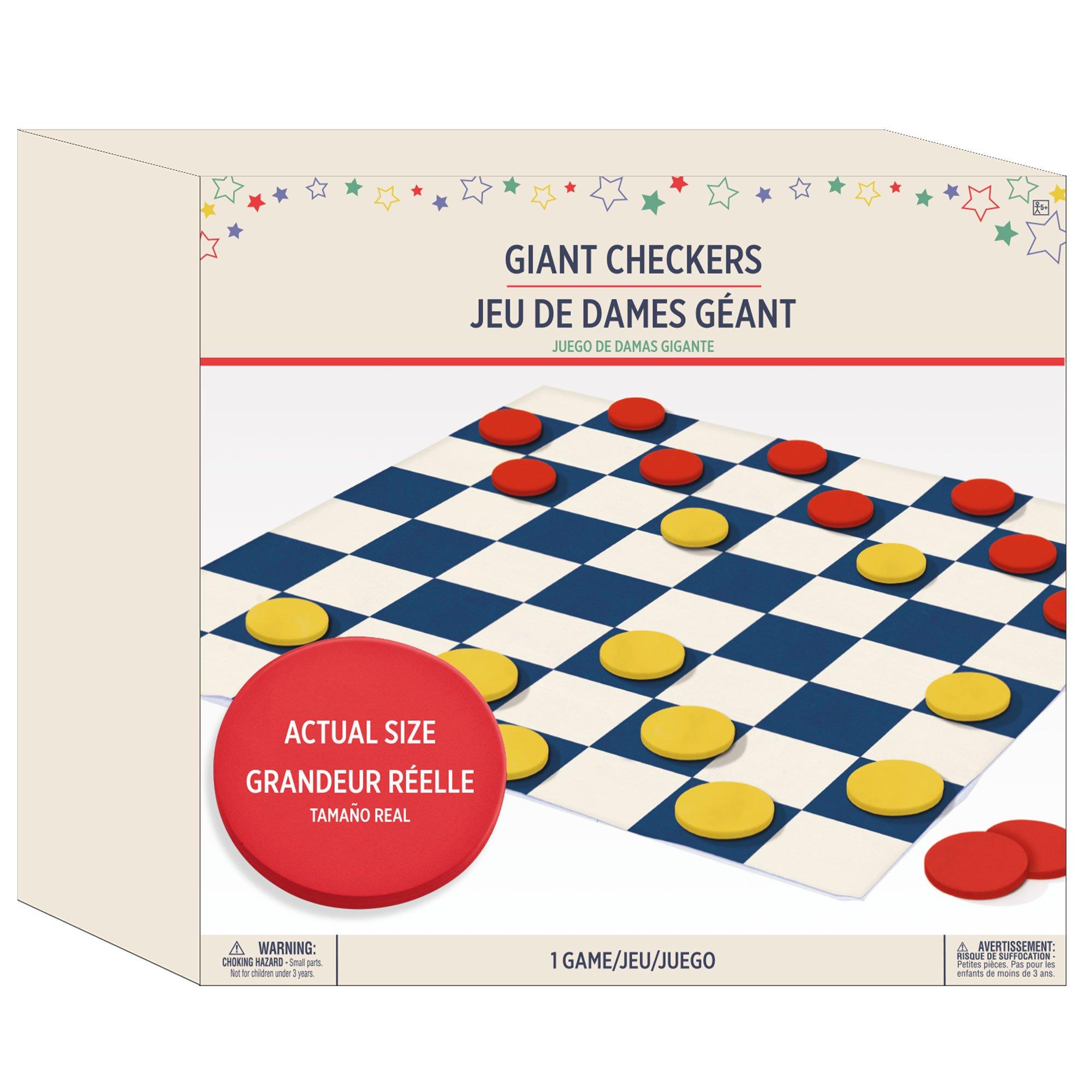 Giant Checkers Game Set, 25pc