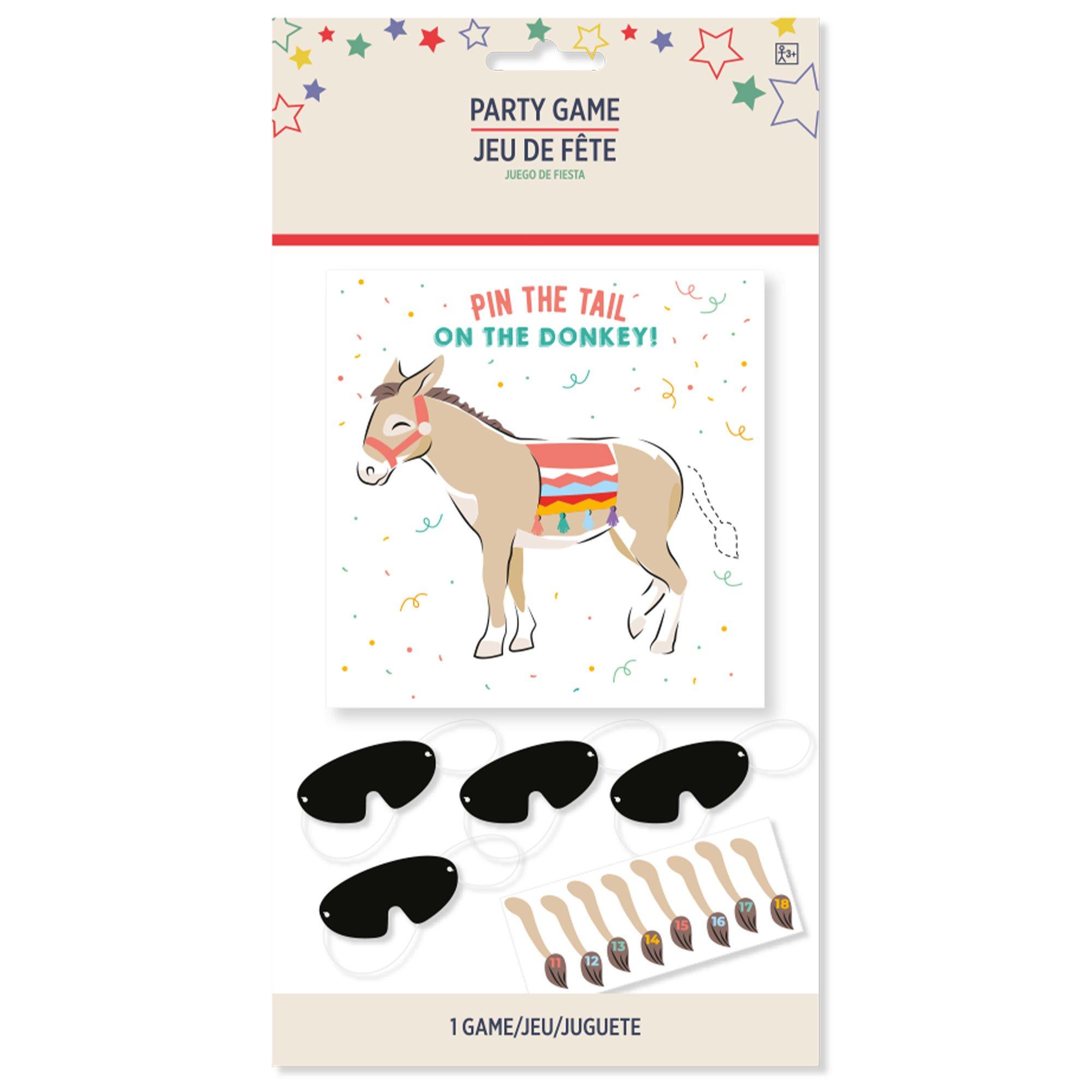 Pin the Tail on the Donkey Party Game, 25pc