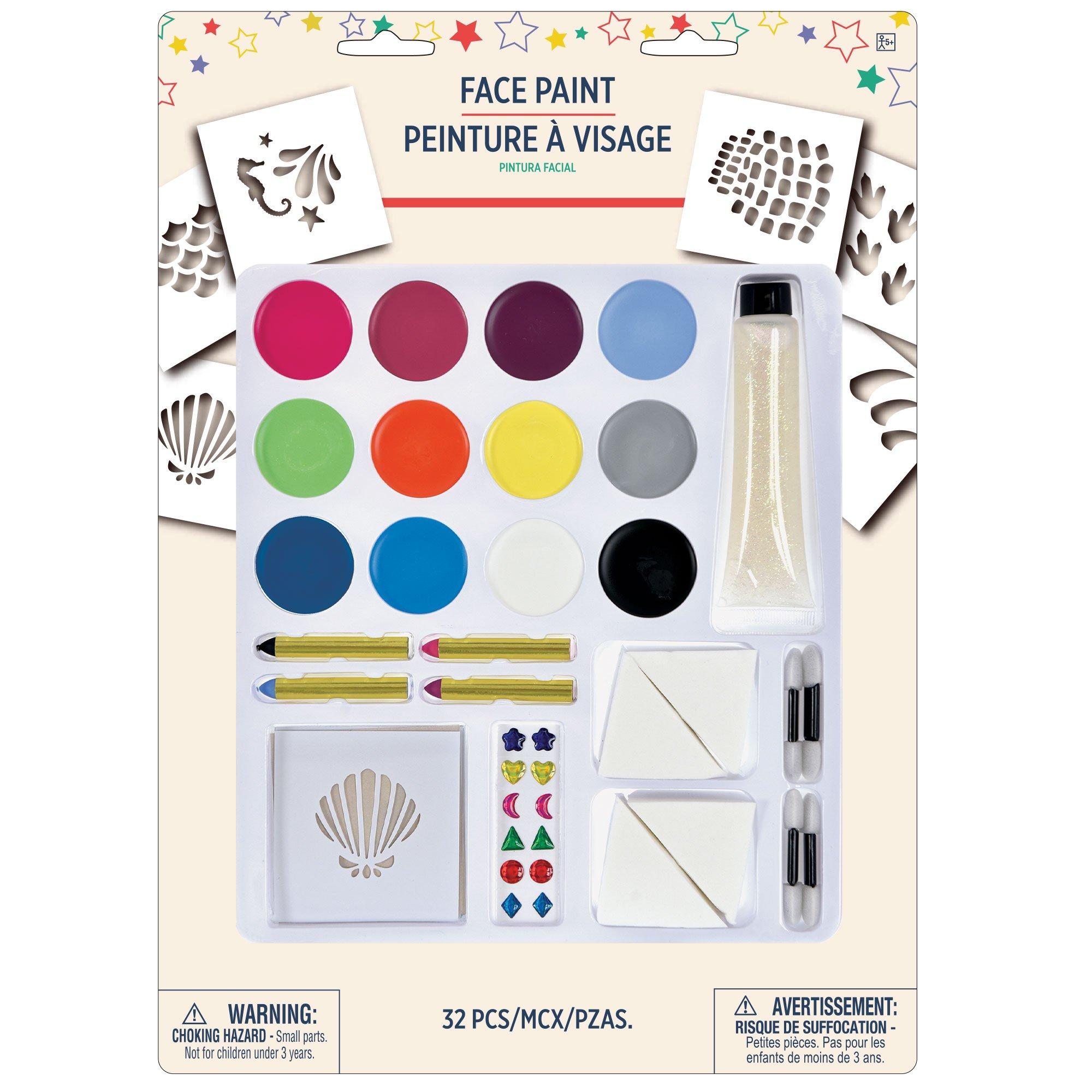 Dinosaur & Mermaid Face Paint Kit