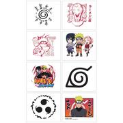 Naruto Shippuden Temporary Tattoos, 1 Sheet, 8 Tattoos