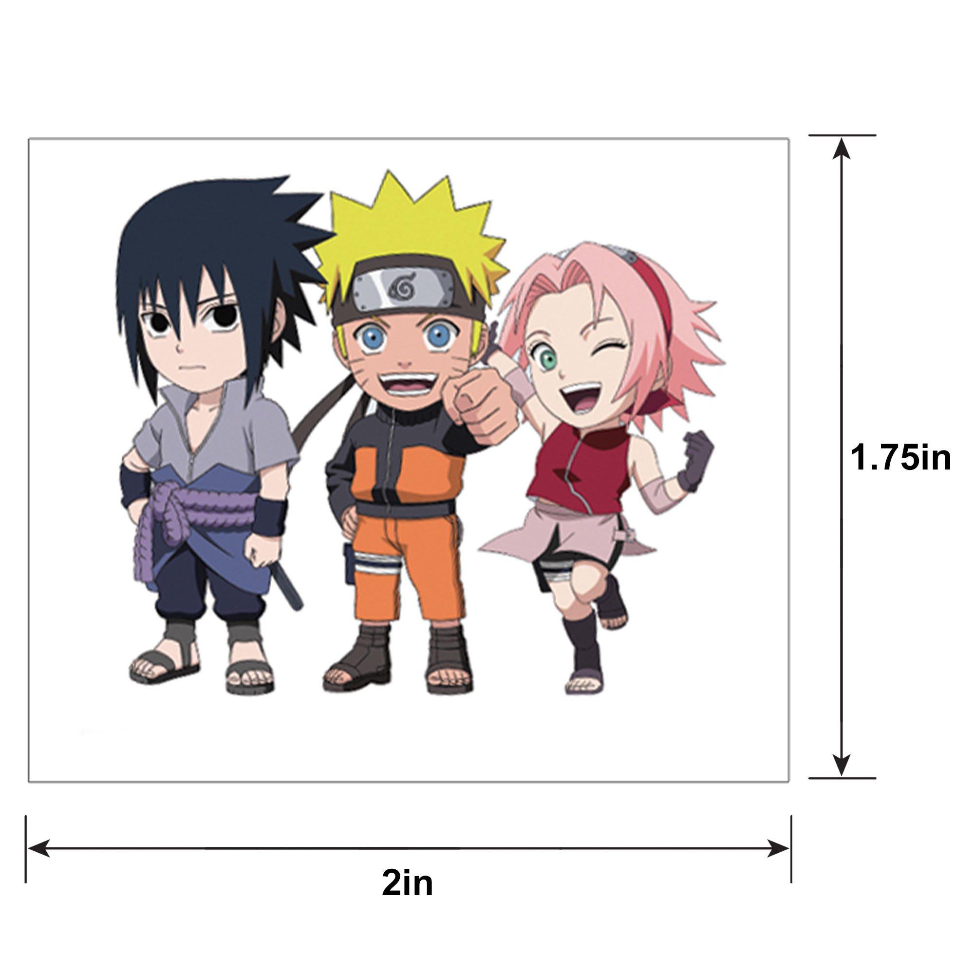 Naruto Shippuden Temporary Tattoos, 1 Sheet, 8 Tattoos