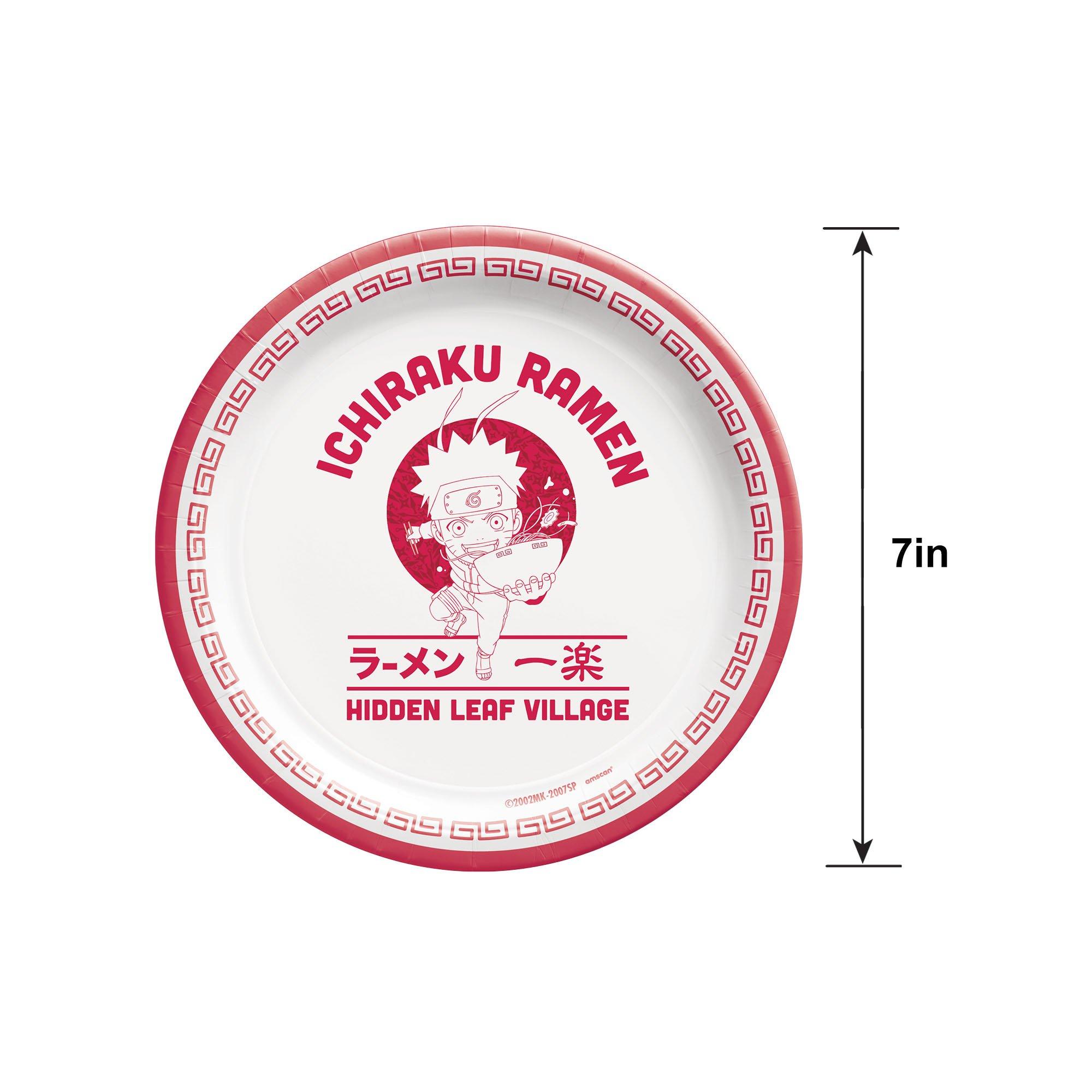 Ichiraku Ramen Paper Dessert Plates, 7in, 8ct - Naruto Shippuden