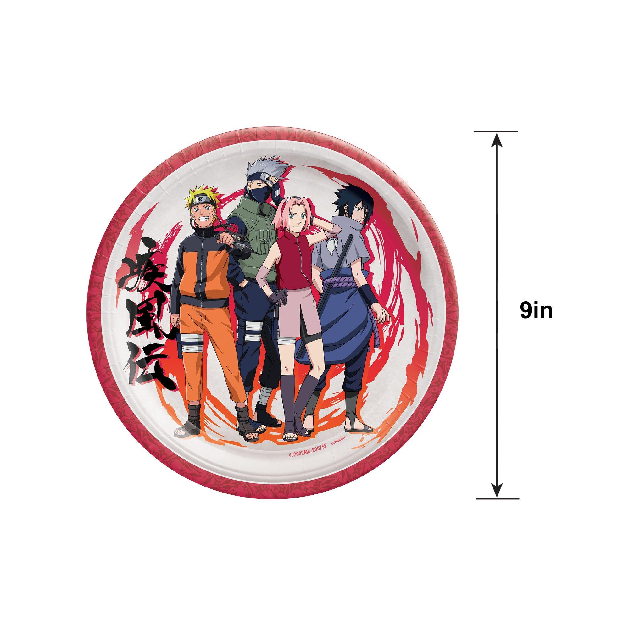 Naruto Shippuden Team 7 Paper Lunch Plates, 9in, 8ct