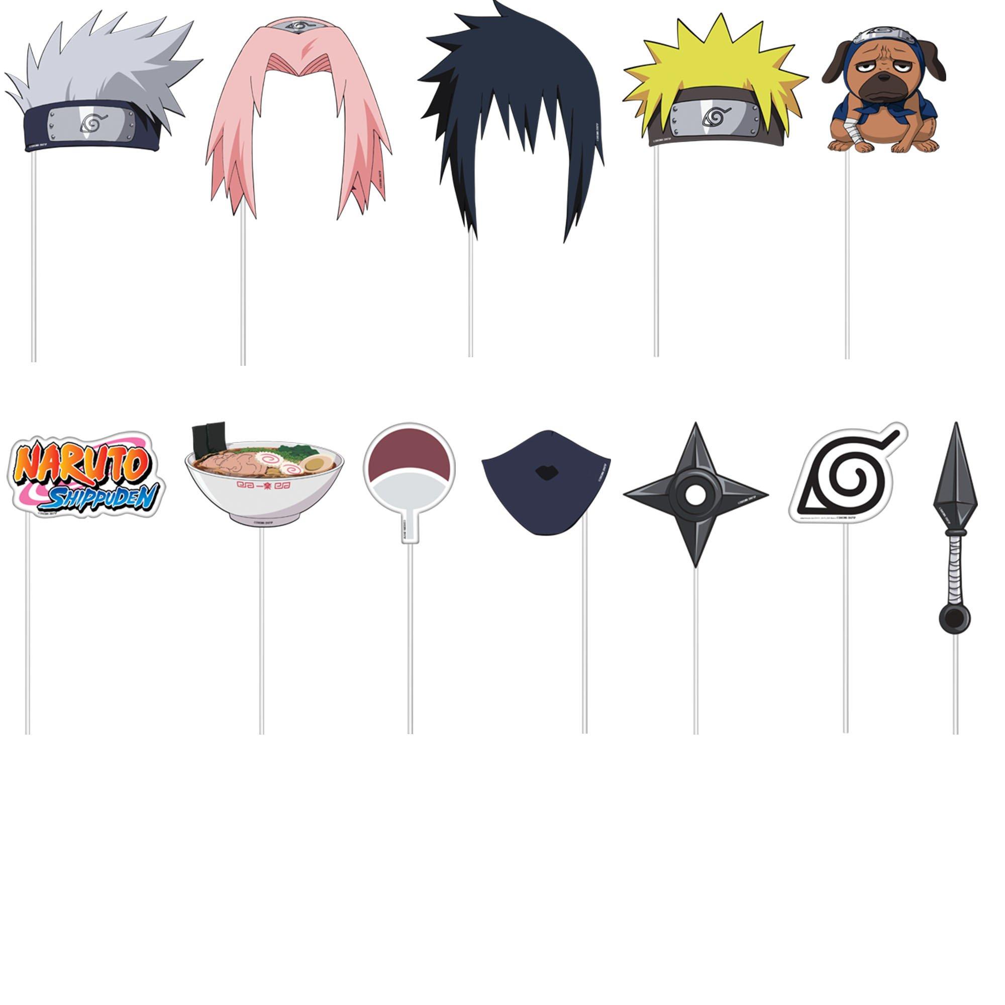 Naruto Shippuden Plastic & Cardstock Photo Booth Kit, 4.6ft x 6.7ft